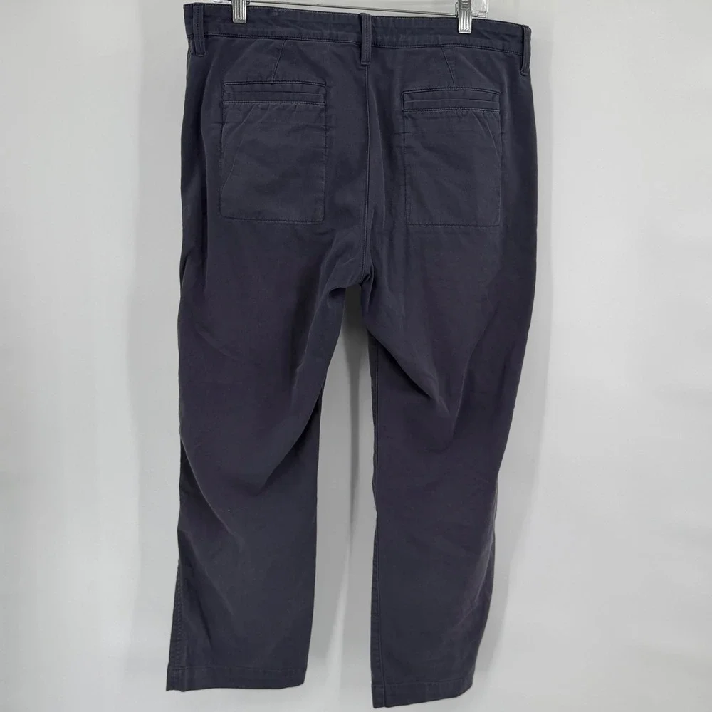 L.L.Bean Chino Pants Mens 35x27 Actual Gray Standard Fit Stretch